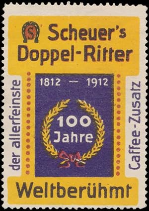 Imagen del vendedor de Reklamemarke 100 Jahre Scheuers Doppel-Ritter a la venta por Veikkos