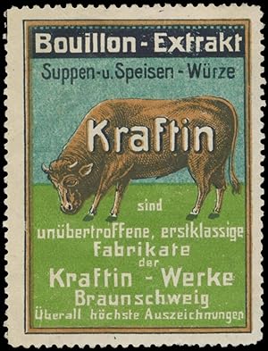 Image du vendeur pour Reklamemarke Kraftin Bouillon-Extrakt mis en vente par Veikkos