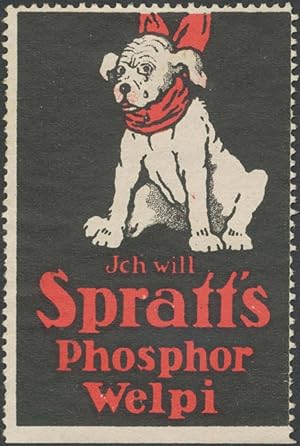 Imagen del vendedor de Reklamemarke Ich will Spratts Phosphor Welpi a la venta por Veikkos