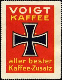 Bild des Verkufers fr Reklamemarke Voigt Kaffee aller bester Kaffee - Zusatz zum Verkauf von Veikkos