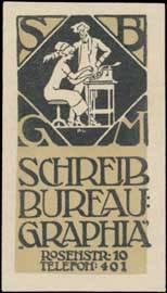 Image du vendeur pour Reklamemarke Schreibbureau Graphia mis en vente par Veikkos