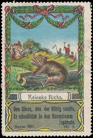 Bild des Verkufers fr Reklamemarke Reineke Fuchs zum Verkauf von Veikkos