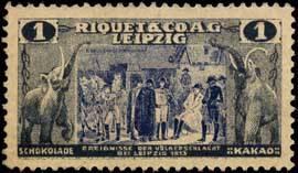 Bild des Verkufers fr Reklamemarke Ereignisse der Vlkerschlacht bei Leipzig 1813 zum Verkauf von Veikkos