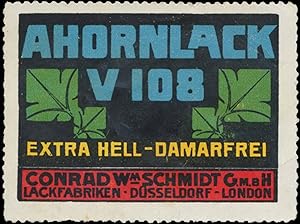 Image du vendeur pour Reklamemarke Ahornlack V 108 mis en vente par Veikkos