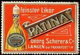 Seller image for Reklamemarke Patina feinster Likr for sale by Veikkos