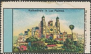 Bild des Verkufers fr Reklamemarke Kathedrale in Las Palmas zum Verkauf von Veikkos