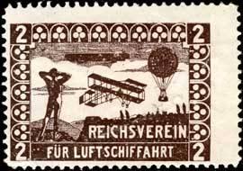 Reklamemarke Reichsverein für Luftschiffahrt