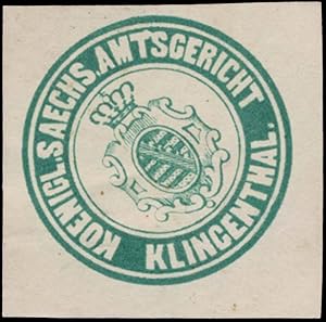 Seller image for Siegelmarke K.S. Amtsgericht Klingenthal for sale by Veikkos