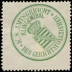 Seller image for Siegelmarke K.S. Amtsgericht Klingenthal - Der Gerichtsvollzieher for sale by Veikkos