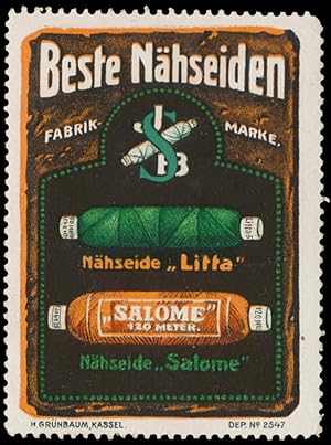 Seller image for Reklamemarke Beste Nhseiden Salome & Litta for sale by Veikkos