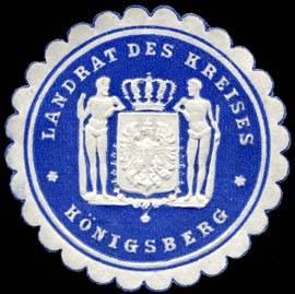 Bild des Verkufers fr Siegelmarke Landrat des Kreises - Knigsberg/Preuen zum Verkauf von Veikkos