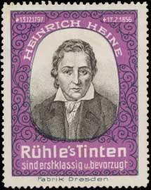 Bild des Verkufers fr Reklamemarke Heinrich Heine zum Verkauf von Veikkos