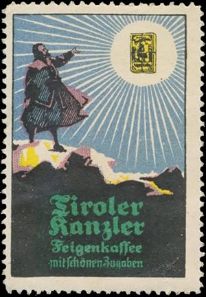 Seller image for Reklamemarke Tiroler Kanzler Feigenkaffee for sale by Veikkos