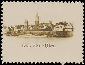 Bild des Verkufers fr Reklamemarke Ansicht Ulm zum Verkauf von Veikkos