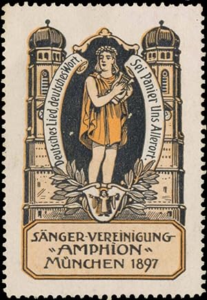 Seller image for Reklamemarke Deutsches Lied, deutsches Wort, sei Panier uns allerort for sale by Veikkos