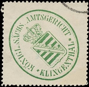 Seller image for Siegelmarke K.S. Amtsgericht Klingenthal for sale by Veikkos