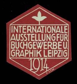 Seller image for Reklamemarke Internationale Ausstellung fr Buchgewerbe und Graphik for sale by Veikkos