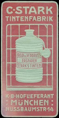 Seller image for Reklamemarke Geld und Verdruss ersparen, Starks Tinten for sale by Veikkos