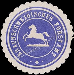 Bild des Verkufers fr Siegelmarke Braunschweigisches Forstamt zum Verkauf von Veikkos