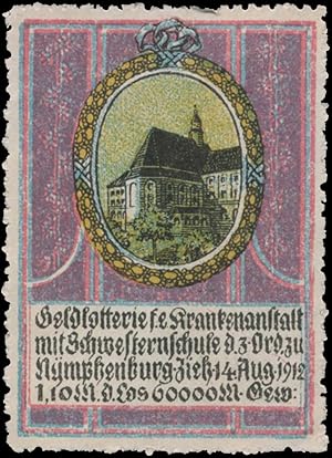 Seller image for Reklamemarke Geldlotterie fr eine Krankenanstalt mit Schwesternschule for sale by Veikkos