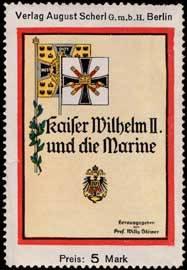 Bild des Verkufers fr Reklamemarke Kaiser Wilhelm II. und die Marine zum Verkauf von Veikkos