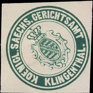 Seller image for Siegelmarke K.S. Gerichtsamt Klingenthal for sale by Veikkos