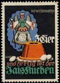 Seller image for Reklamemarke Zu Weihnachten mit Engel for sale by Veikkos