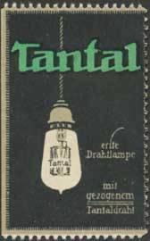 Seller image for Reklamemarke Tantal Lampe for sale by Veikkos