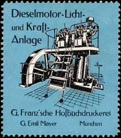 Imagen del vendedor de Reklamemarke Dieselmotor-Licht- und Kraftanlage a la venta por Veikkos