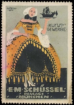 Seller image for Reklamemarke Kunstgewerbe for sale by Veikkos