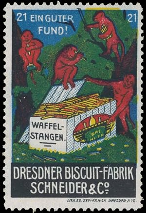 Seller image for Reklamemarke Ein guter Fund - Waffelstangen for sale by Veikkos