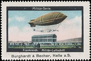 Reklamemarke Militär Luftschiff Zeppelin