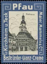 Imagen del vendedor de Reklamemarke Rathaus von Kirchheim/Teck a la venta por Veikkos