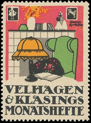 Image du vendeur pour Reklamemarke Velhagen & Klasings Monatshefte mis en vente par Veikkos