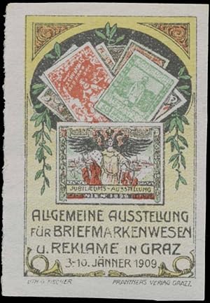 Image du vendeur pour Reklamemarke Allgemeine Ausstellung fr Briefmarkenwesen und Reklame mis en vente par Veikkos
