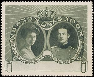 Bild des Verkufers fr Reklamemarke Prinzessin Viktoria Luise von Preussen & Prinz Ernst August Herzog von Braunschweig zum Verkauf von Veikkos