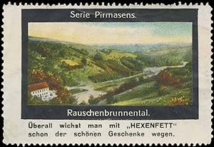 Bild des Verkufers fr Reklamemarke Rauschbrunnental Pirmasens zum Verkauf von Veikkos
