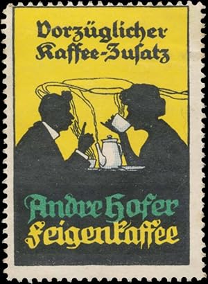 Bild des Verkufers fr Reklamemarke Andre Hofer Feigenkaffee zum Verkauf von Veikkos