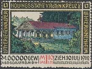 Seller image for Reklamemarke Lotterie fr Wald Erholungssttte vom Roten Kreuz for sale by Veikkos