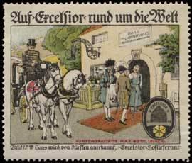 Seller image for Reklamemarke Weltreise Rund um die Welt for sale by Veikkos