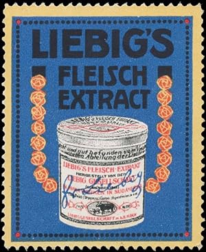 Bild des Verkufers fr Reklamemarke Liebigs Fleischextrakt zum Verkauf von Veikkos
