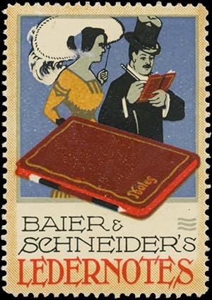 Seller image for Reklamemarke Baier & Schneiders Ledernotes for sale by Veikkos