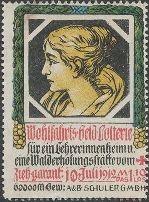 Seller image for Reklamemarke Wohlfahrts-Geld-Lotterie for sale by Veikkos