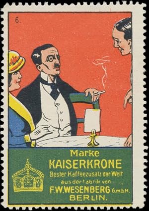 Seller image for Reklamemarke Kaffeezusatz Marke Kaiserkrone for sale by Veikkos