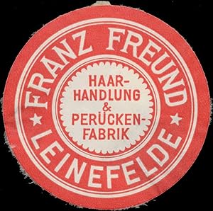 Imagen del vendedor de Reklamemarke Haarhandlung & Perckenfabrik a la venta por Veikkos