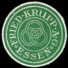 Bild des Verkufers fr Siegelmarke Friedrich Krupp AG - Essen zum Verkauf von Veikkos