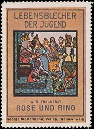 Imagen del vendedor de Reklamemarke Rose und Ring von W.M. Thackeray a la venta por Veikkos