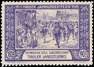 Seller image for Reklamemarke Heimkehr des siegreichen Tiroler Landsturms for sale by Veikkos