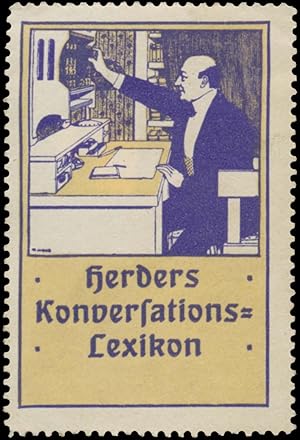 Seller image for Reklamemarke Herders Konversationslexikon for sale by Veikkos