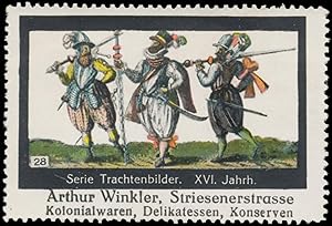 Immagine del venditore per Reklamemarke Trachten XVI. Jahrhundert venduto da Veikkos
